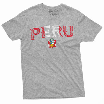 Peru T-shirt Tee Shirt Peruvian Flag Coat of Arms Mens Womens Unisex T-shirt