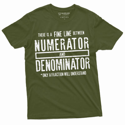 Funny Math Numerator Denominator T-shirt Mathematics Teacher Gift Idea School Shirt Mens Womens Tees