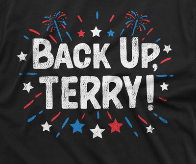 Men's Funny 4th of July shirt Back Up Terry Tee Shirt Wheelchair Put It In Reverse Terry Tee Shirt