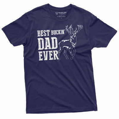 Men's Best Buckin Dad T-shirt Fishing hunting dad humorous funny shirt Father's day Birthday papa shirt gift tee