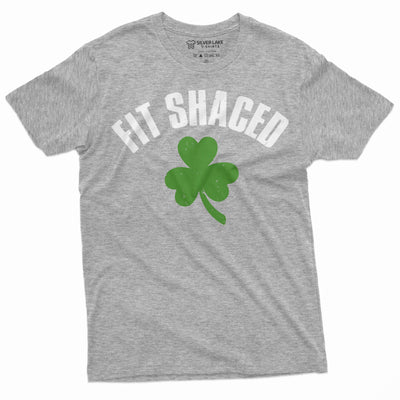 Men's Fit Shaced Funny T-shirt St Patrick's Drinking Party Pub Tee Clover Shamrock Shirt