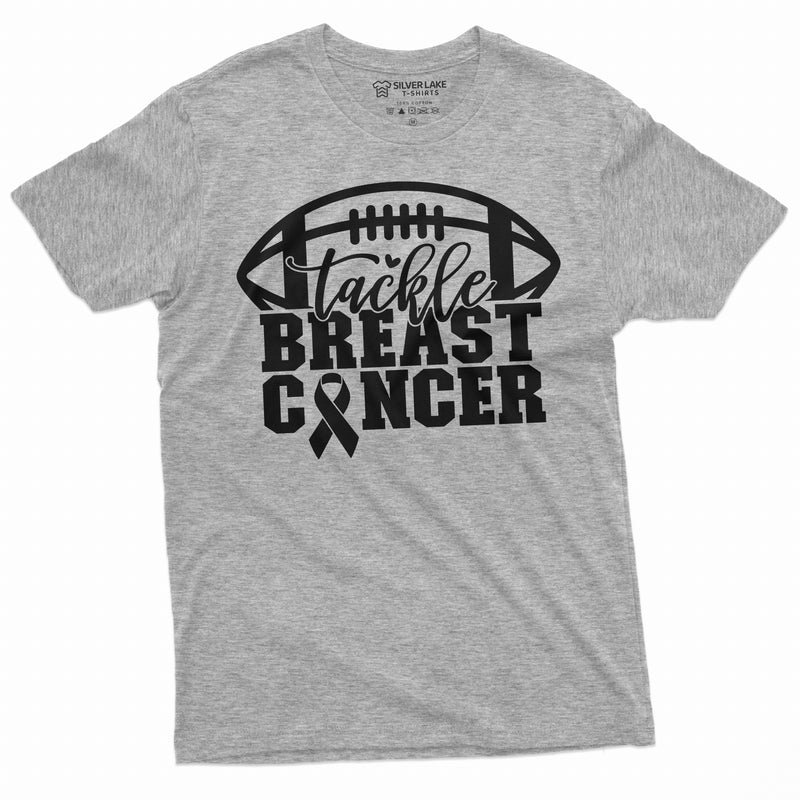 Tackle Breast Cancer T-shirt Womens Mens Unisex Awareness Tee Shirt Fight Cancer Sports Tee Shirt Awareness day Tee