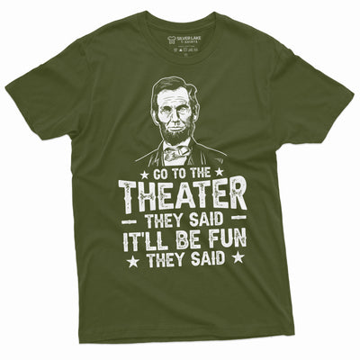 Men's Funny Abraham Lincoln 4th of July T-shirt independence day humorous history T-shirt