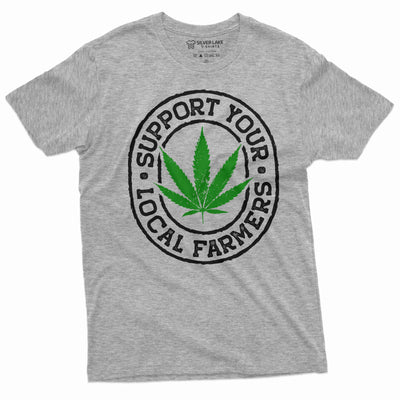 Men's Marijuana Cannabis day 420 T-shirt Support your local farmer weed tee shirt 4:20 tshirts