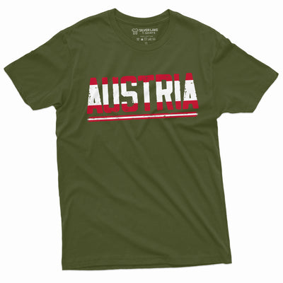 Austria T-shirt Mens Austrian Coat of arms Patriotic Independence day Flag Österreich  Tshirt