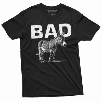 Men's Funny Badass T-shirt donkey tee shirt humorous graphic novelty gift shirt