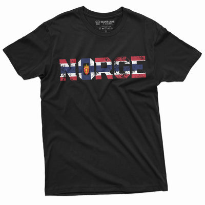 Men's Norge T-shirt Norway Tee patriotic nation tee shirt Norwegian Coat of arms Norse Viking TeeShirt