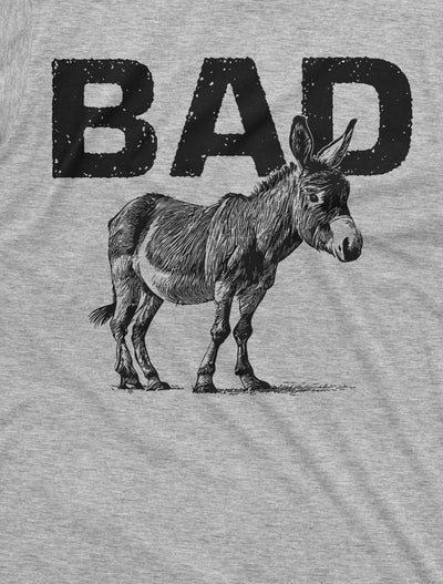 Men's Funny Badass T-shirt donkey tee shirt humorous graphic novelty gift shirt