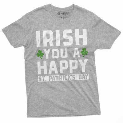 Happy Saint Patricks day shirt Irish Holiday Mens Womens Clover shamrock Ireland Holiday shirt