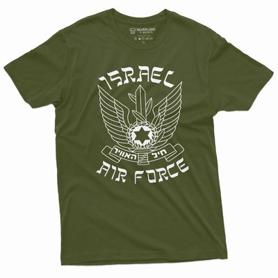 Men's Israel Military Shirt Israel Air Force Shirt Israel IDF Defense Forces T-Shirt