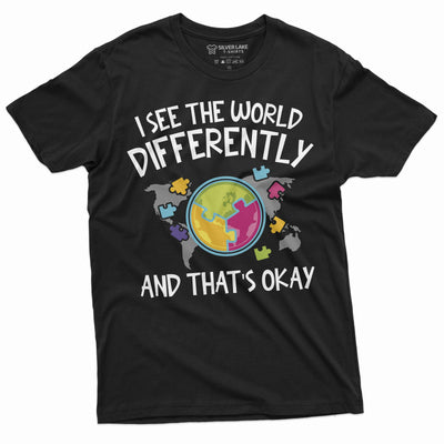 Autism T-shirt Autism Awareness day Seeing the world differently Tee Shirt Autistic Autism shirts