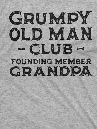 Men's Grumpy Old Man Club Grandpa T-shirt Funny Gift Papa Grandfather Pops Pop-pop gift shirt