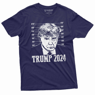 Men's Trump 2024 real mug shot T-shirt DJT arrest mugshot police photo Trump for president 2024 tee