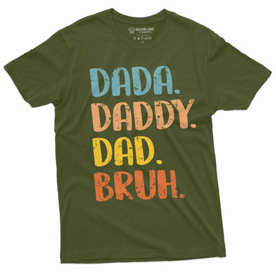 Men's Dada Daddy Dad Bruh T-shirt Father's day funny Gift Tee shirt Dad Papa Father Tshirt