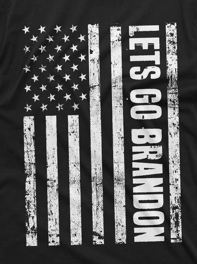 let's go Brandon T-shirt USA Flag Anti Biden Pro Donald Trump Mens Political Tee Shirt