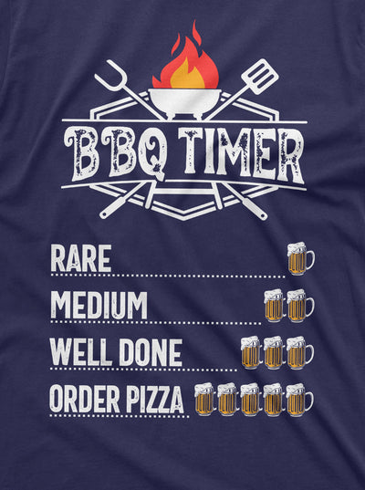 BBQ Grilling Father's Day Mens 4th of July Tee Shirt Funny Shirts Beer Timer Grandpa Dad Husband gift ideas