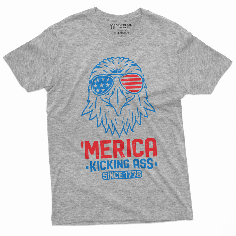 USA Eagle Merica Tee Shirt Mens Cool 4th of July 1776 independence patriotic Tee Shirt Unisex Mens Womens fourth party Tee Shirt