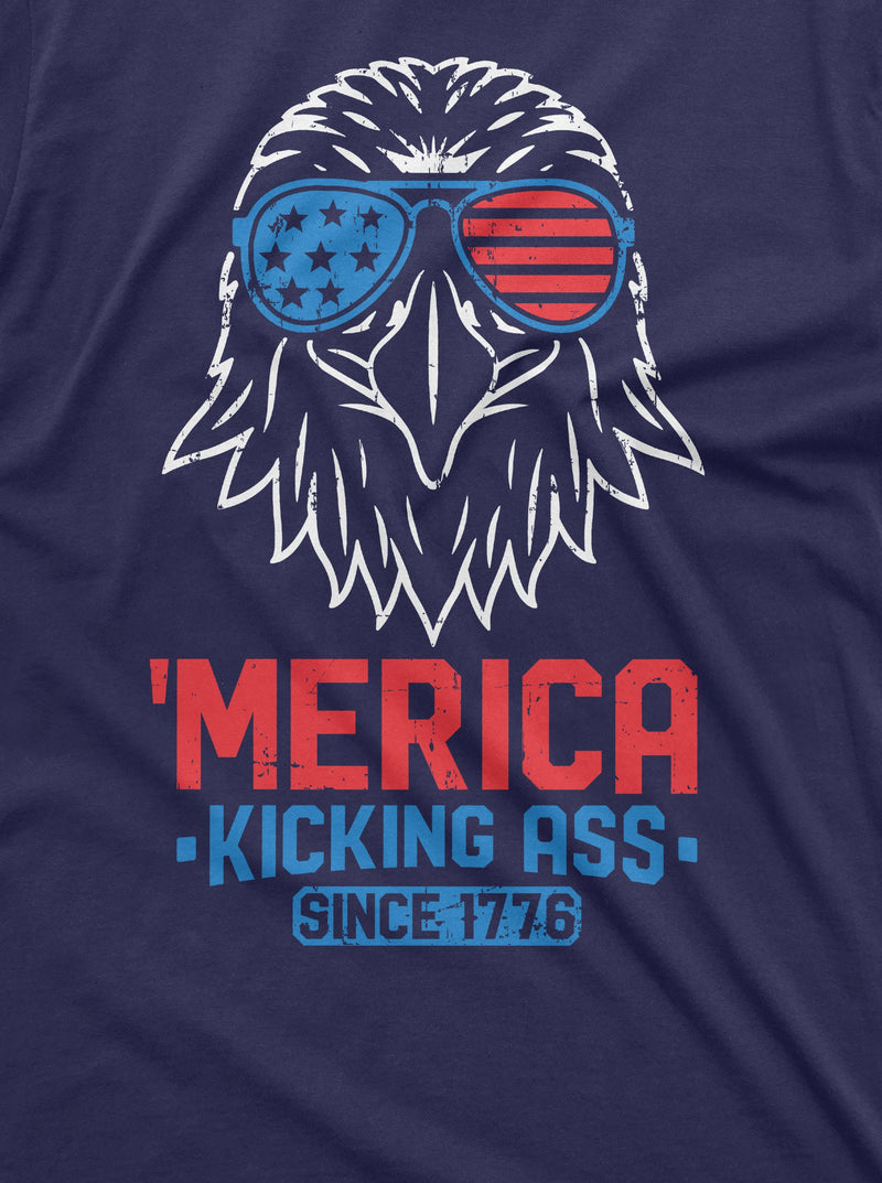 USA Eagle Merica Tee Shirt Mens Cool 4th of July 1776 independence patriotic Tee Shirt Unisex Mens Womens fourth party Tee Shirt