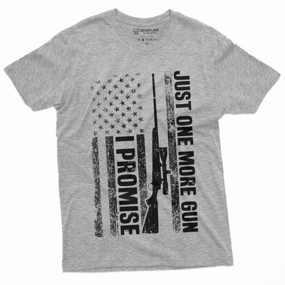 Men's Pro Gun T-shirt One more Gun USA Patriotic 4th of July Tee Shirt 2nd amendment Trump conservative Republican Tee Shirt
