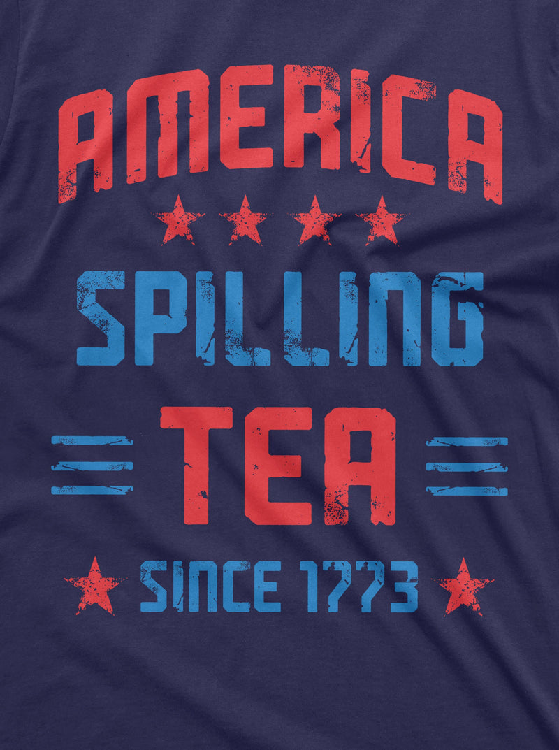 American Spelling Tea Since 1776 4th of July T-shirt Independence Day Fourth Humor Funny Unisex Mens Party Tshirt