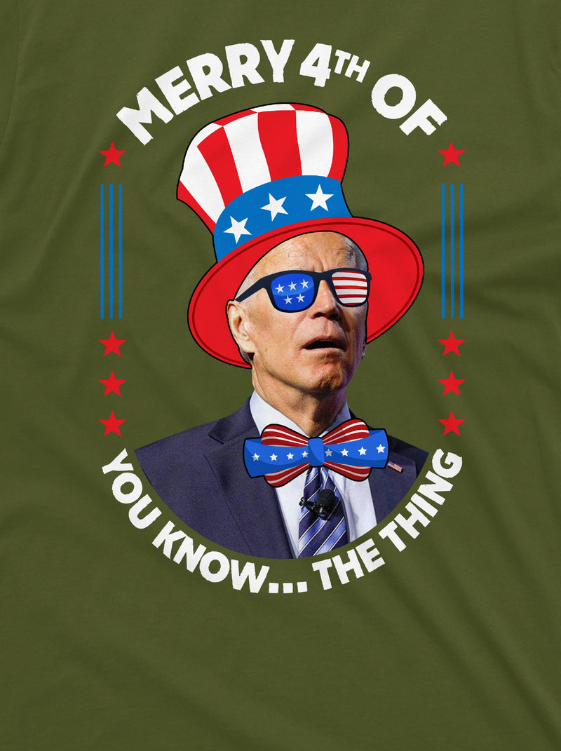 Merry 4th of.. Anti Biden 4th of July Funny T-shirt AntiBiden independence day humor Shirt Pro Republican Anti Liberal Shirt