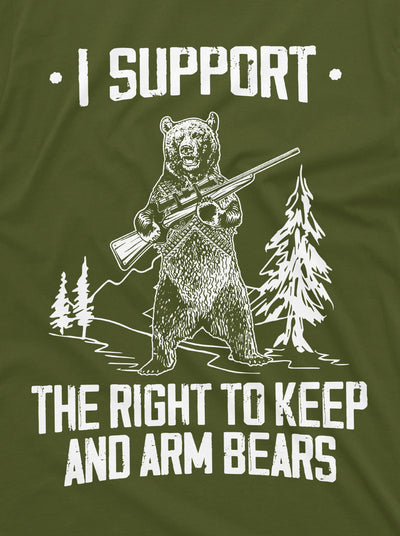 Men's Second Amendment Right to Keep and Arm bears Funny Tee Shirt 4th Of July USA Patriotic Military Tee Shirt