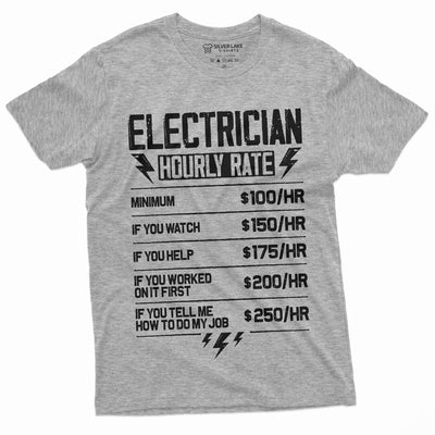 Electrician hourly Rate Funny Tee shirt Dont tell me how to do my Job Electric Funny Occupational Tee Shirt for Him