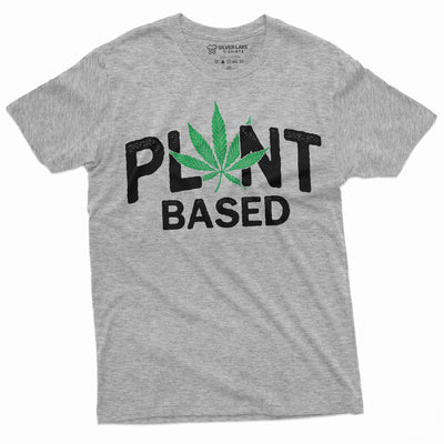 Men's Funny Weed Marijuana Shirt Vegan Plant Based Vegetarian Funny Birthday Gift Shirt