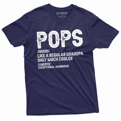Pops Regular Grandpa Men's Humor T-shirt Papa Grandfather Birthday gift Father's day Shirt for Him