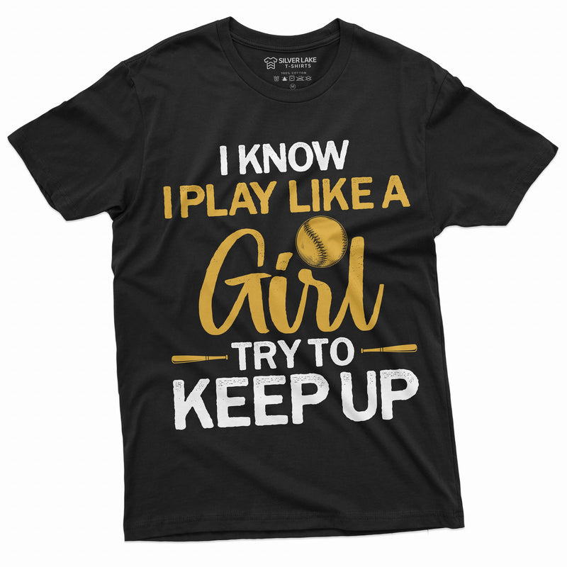 Softball girl T-shirt Womens Unisex American Sports Softball Funny Tee Shirt Gift for Her birthday Shirt Wife Girlfriend Daughter Tee