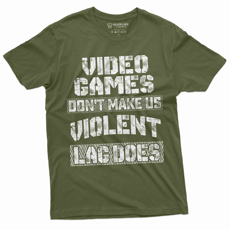 Funny Video Games Gamer T-shirt Console PC Gaming Funny Shirts LAG Birthday Gift Mens Womens Tee