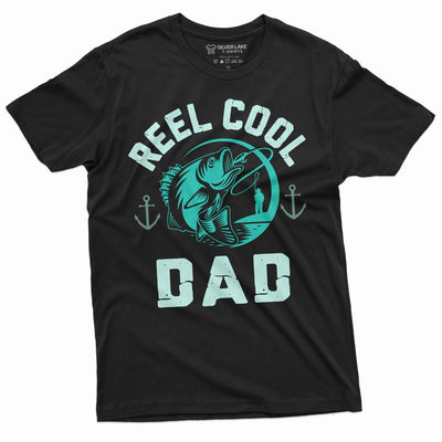 Father's Day Fishing T-shirt Reel Cool Dad Fisherman Daddy Gifts For him Christmas Funny Shirts for Man