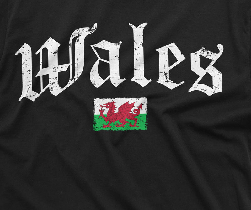 Wales T-shirt UK United Kingdom Wales Football T-shirt Patriotic Nationality Flag Mens Womens Tee Shirt