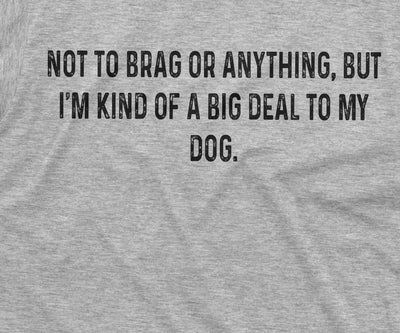 Dog Owner Funny T-shirt Big Deal to my Dog Tee Pet Dog-Owner Lover Animal Tee Shirt Mens Womens Unisex Style Tshirt