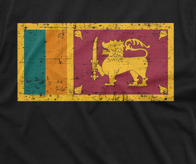 Sri Lanka Flag T-shirt Sri Lanka Coat of Arms nationality Patriotic Mens Womens Tee