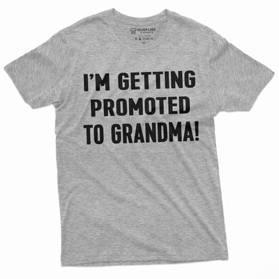 New baby announcement mom getting promoted to Grandma Tee Shirt gender reveal baby shower Tee for her Womens Unisex Tshirt