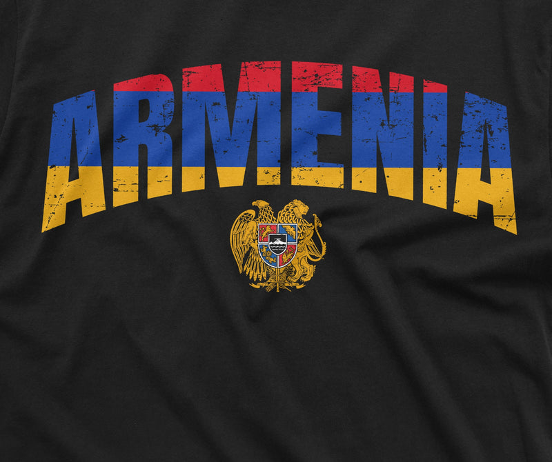 Armenia T-shirt Armenian Flag Patriotic Tee Shirt Mens Womens Tee Independence Day Coat of arms Hayastan Հայաստան Tee