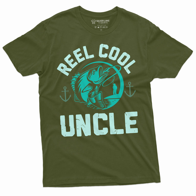 Mens Uncle Gift T-shirt Fishing Gifts Uncle Present Birthday Christmas Tee for Him