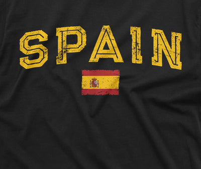 Spain España T-shirt Spanish Flag Coat of arms National Patriotic Tee Shirt Soccer Football Mens Womens Spanish Flag Tee