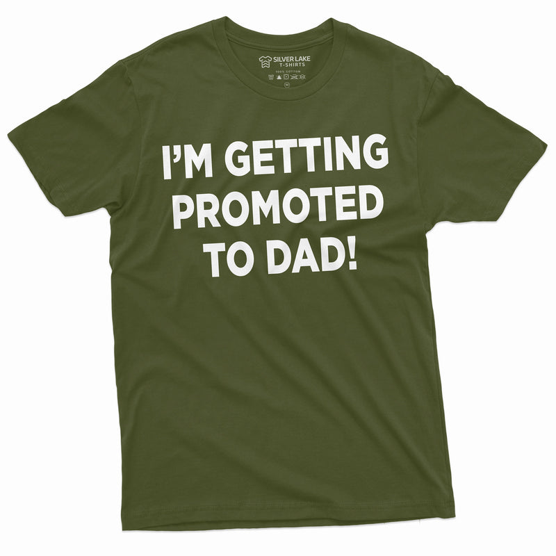 Mens Getting Promoted To Dad Tee shirt New father 2022 2023 Baby Shower announcement Tshirt Gender reveal Tee