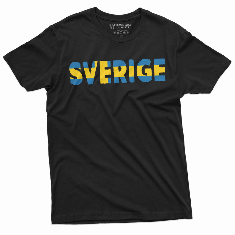 Sverige T-shirt Sweden Nordic Viking Swedish Flag Tee Shirt Mens Norse Viking Heritage Tee Shirt
