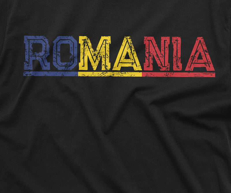 Romania T-shirt România Mens Womens Tee Shirt Romania Flag Coat of Arms Tee Shirt Patriotic Nation TeeShirt