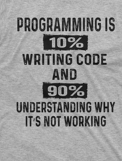 Men's Funny Programmer T-shirt Programming Code Coding Tee Shirt Gift for Him Birthday Tee Software Developer Tee Shirt