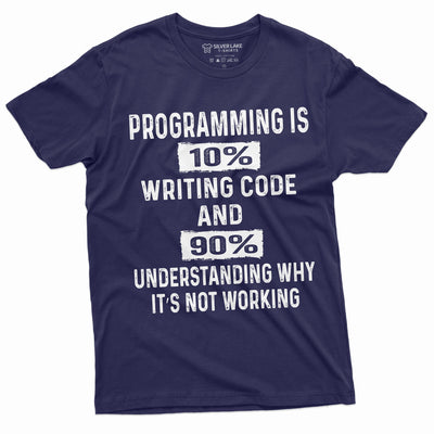 Men's Funny Programmer T-shirt Programming Code Coding Tee Shirt Gift for Him Birthday Tee Software Developer Tee Shirt