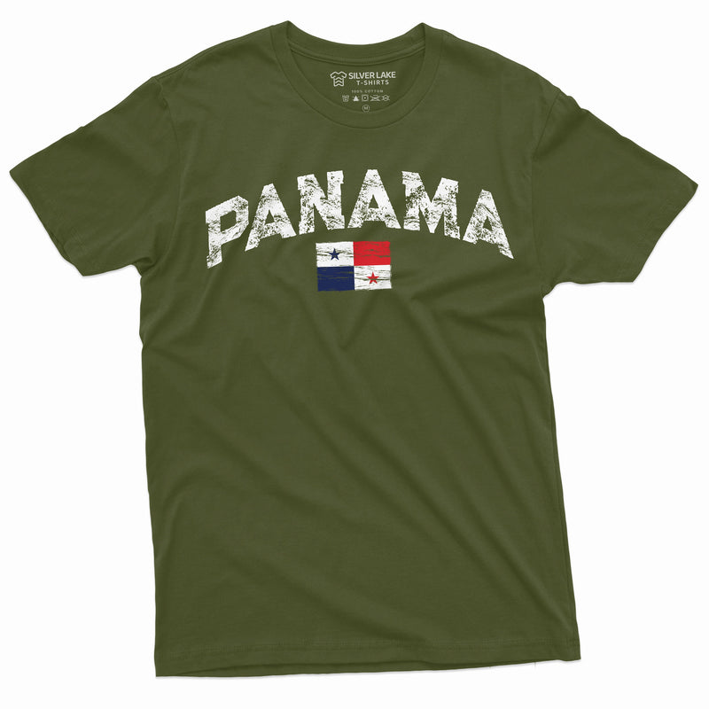 Panama T-shirt Panamá  Flag Coat of Arms Tee Shirt Nation Patriotic Tee Mens Womens Panama shirt