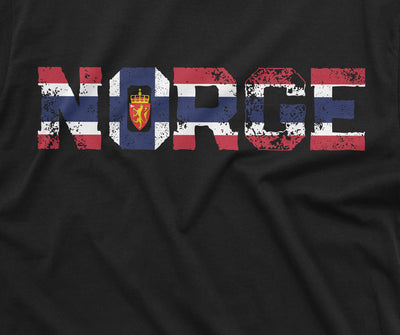 Men's Norge T-shirt Norway Tee patriotic nation tee shirt Norwegian Coat of arms Norse Viking TeeShirt