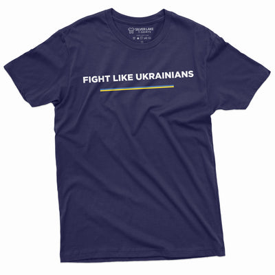 Fight Like Ukrainians T-shirt Ukraine Support Flag Mens Tee Shirt Trident ZSU Army Patriotic Tee Shirt