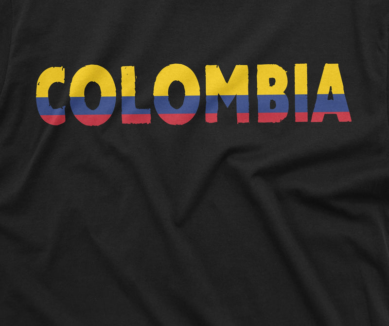 Colombia T-shirt República de Colombia Mens Womens Tee Shirt Colombian Flag Coat of arms independence day Patriotic Nation Country Tee Shirt