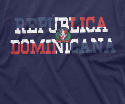 República Dominicana T-shirt Dominican Republic Flag Coat of Arms Patriotic Tee Shirt Mens Womens Unisex Country nation Tee Shirt - SilverLakeTshirts