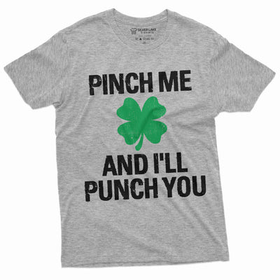 Men's Saint Patrick's T-shirt Pinch Punch Funny St. Patricks day Tee shirt Shamrock Clover Tee shirt